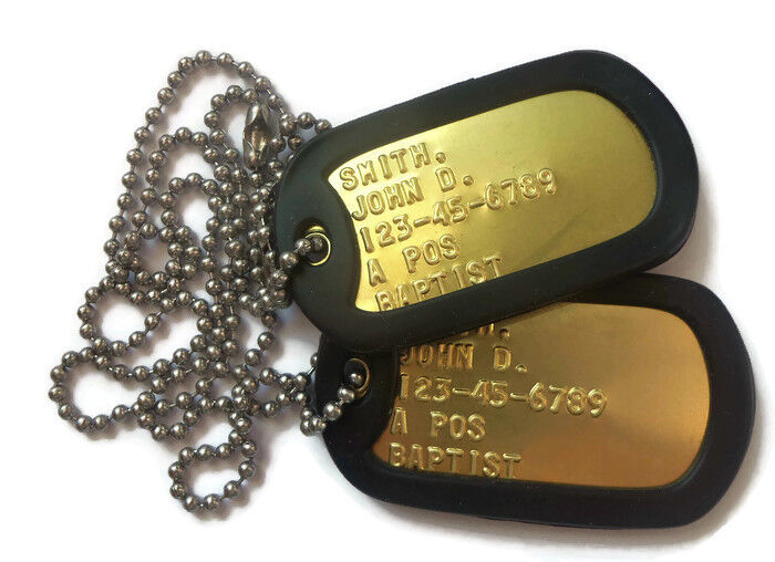 Real Brass Military Dog Tags Dogtags Made Just For U