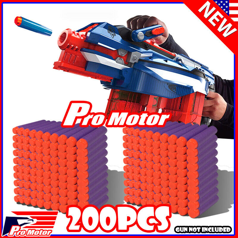 200pcs Lot Refill Bullet Darts Foam Ammo For Strike Blaster Elite Toy Gun Pur