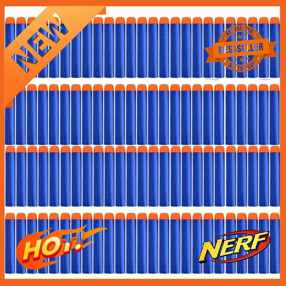 100 Pcs Bullet Darts For Nerf & N-strike Kids Toy Gun Blasters
