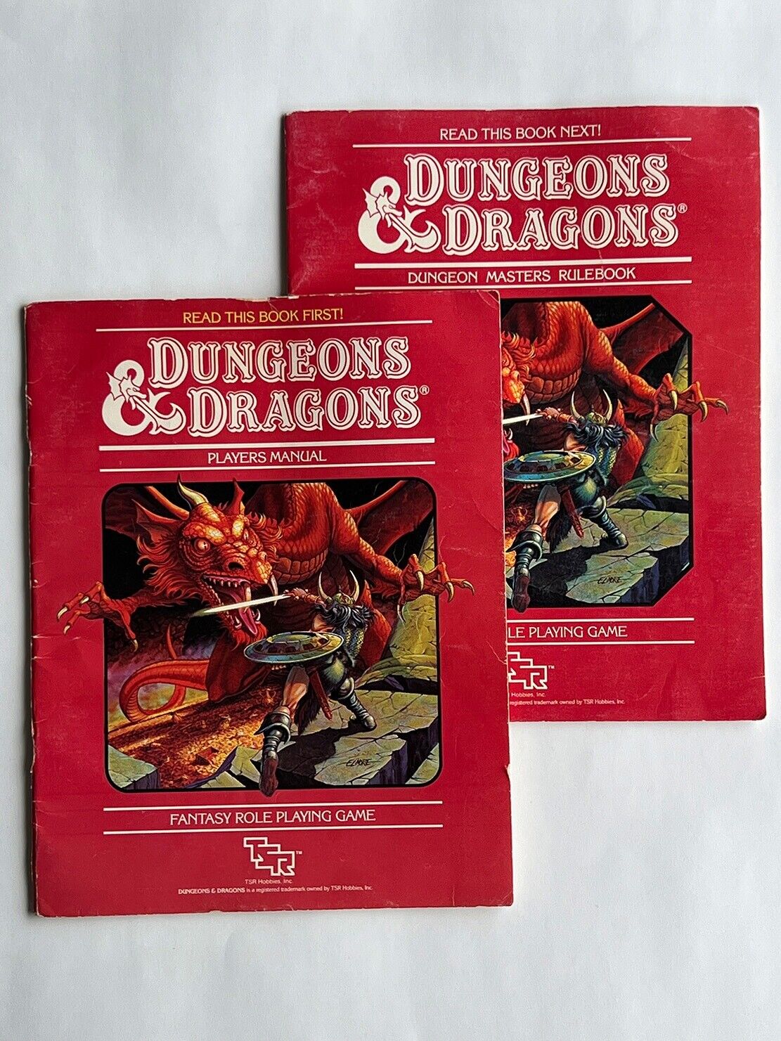 Dungeons And Dragons Masters Rulebook & Players Manual 1983 1st Edition D&d Used