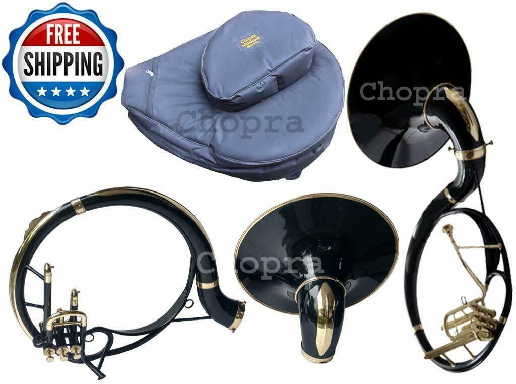 Sousaphone Colored Black 22" Bb "chopra Make " 3 V  Bag & Mouth Piece Free 11/1