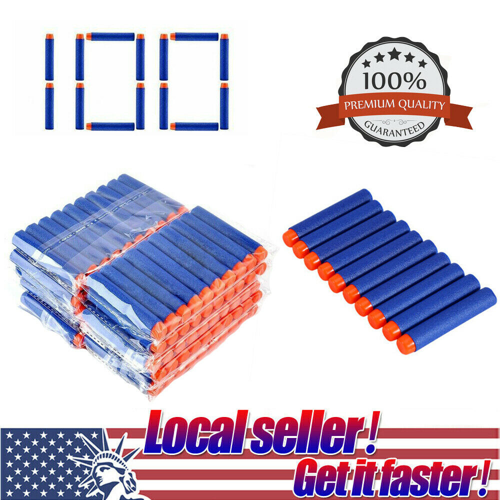 Us 10 /100pcs Refill Foam Darts For Nerf N-strike Elite Series Blasters Bullets