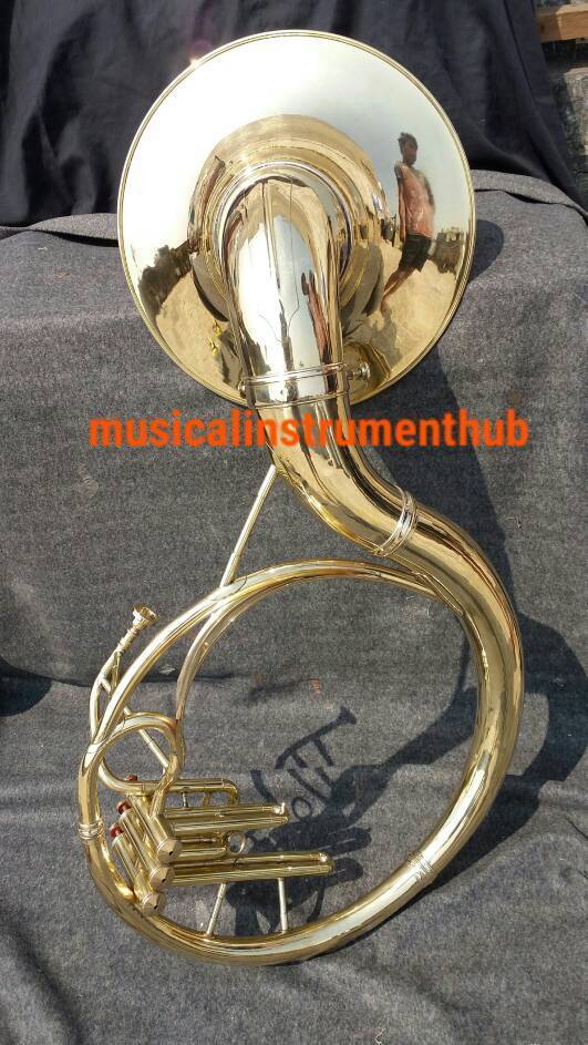 Sousaphone 22" Bell In Gold Polish Made Of Pure Brass + Case+gig Bag + Free Ship