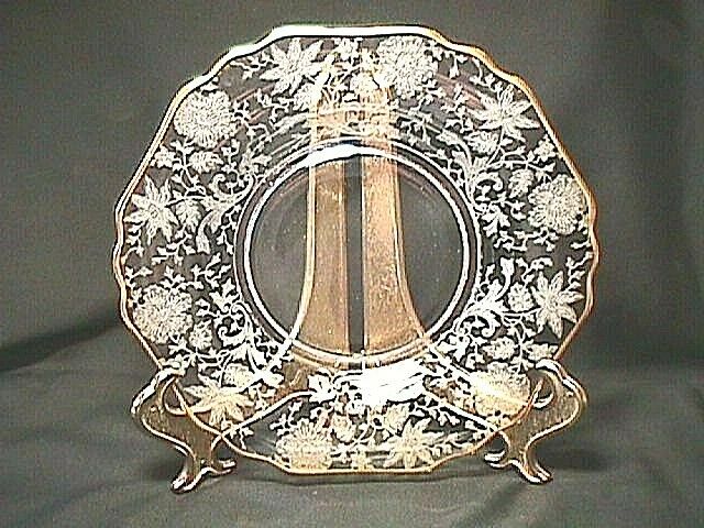 Wildflower" Gold Salad Plate 8 1/4" By: Cambridge Unused Condition