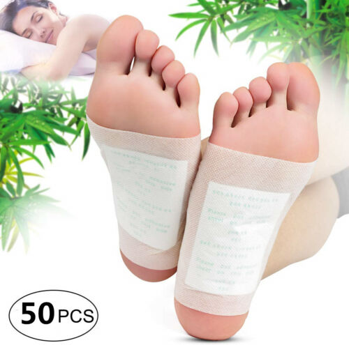 50 Pcs Foot Detox Pads Cleansing Patch Pain Relief Soothing Herbal Organic Us