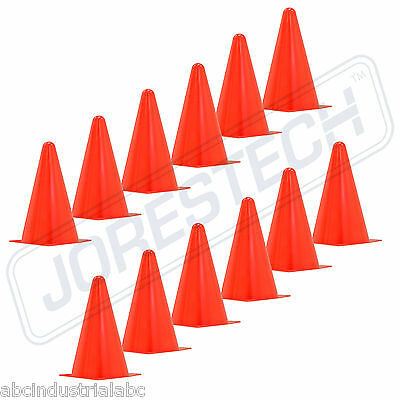 9" Inch Orange Cones (set Of 12) Sports Agility Traffic Field Road Soccer