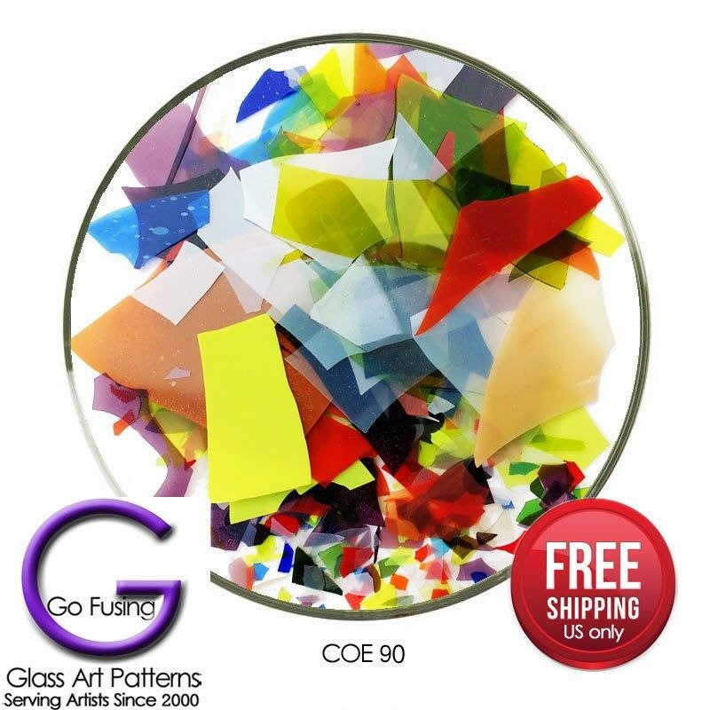 Bullseye Confetti Glass Shards Mardi Gras Color Mix Coe 90 Fusing Supply