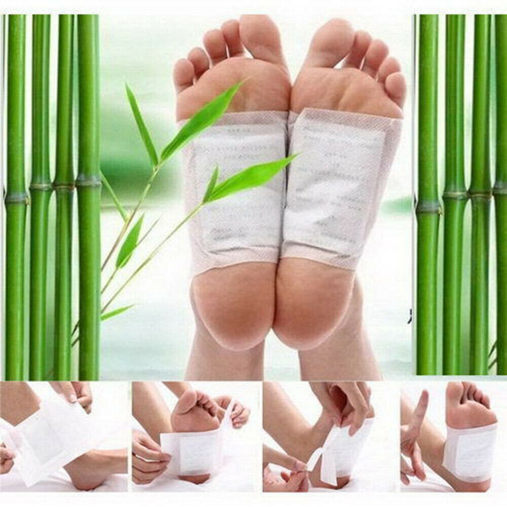 10-10000 Premium Bamboo Vinegar Detox Foot Pads Patch Organic Herbal Cleansing