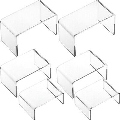 6 Clear Risers Acrylic Display Showcase Jewelry Fixture