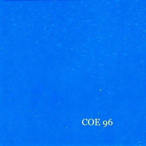 6x6 Coe 96 Wissmach Sapphire Blue Cathedral 3mm Fusible Glass Wf9616