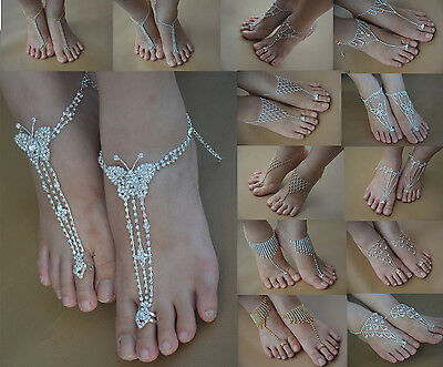 Sale!!! 1 Pair Barefoot Sandals Foot Jewelry Beach Bridal Wedding Ankle Bracelet