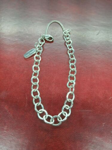 James Avery Forged Open Link Sterling Charm Bracelet 7.25" 7.93 Grams