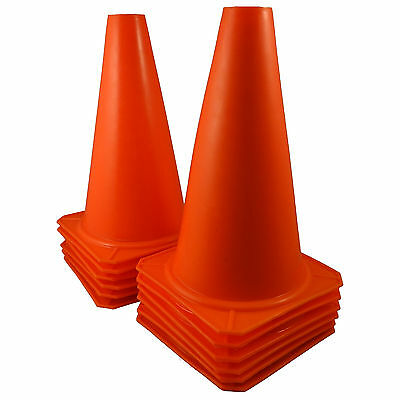 9" Tall Orange Cones Sports Training Safety Cone Qty 12