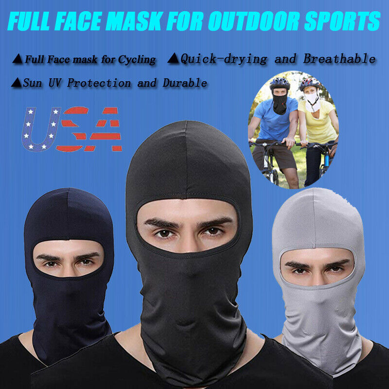 Quick-drying Sun Uv Full Face Mask Balaclava Thin Neck Scarf For Outdoor