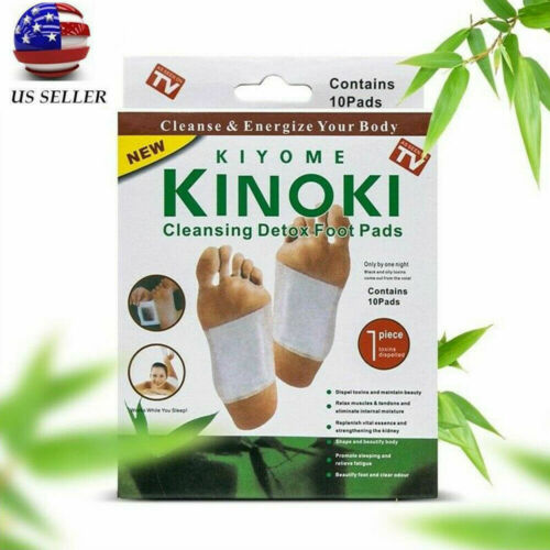 10 Cleansing Detox Foot Pads Patches Pain Relief Toxins Herbal  Organic