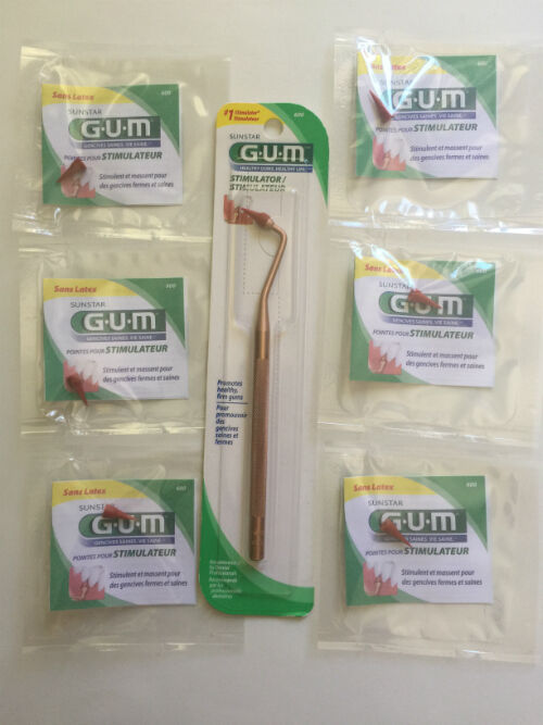 Gum Stimulator 600pyc  With 6 Convenient  Rubber Tip Refill Replacement