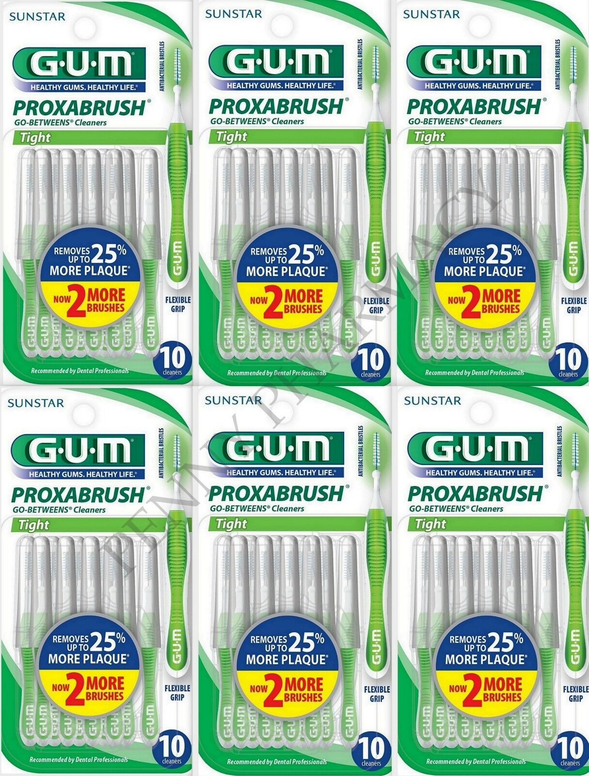 Gum Proxabrush Cleaners Tight 10 Each ( 6 Pack )