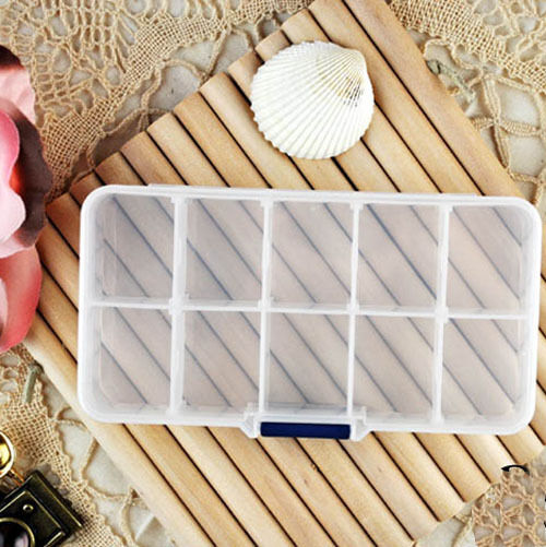 1 Pc Empty Storage Case Box 10 Cells For Nail Art Tips Gems